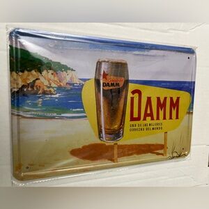 3/$20 - DAMM Beer - 8x12” Metal Sign - NEW tin wall art